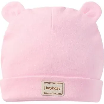 Čepice Dětská čepice s oušky růžová 1