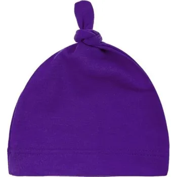 Čepice Dětská čepice s uzlem fialová