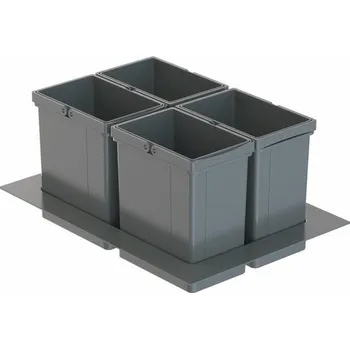 Odpadkový koš WESCO® Pullboy Versa 265 S/500-4, Systém sběru odpadu, orion grey, H 265 mm