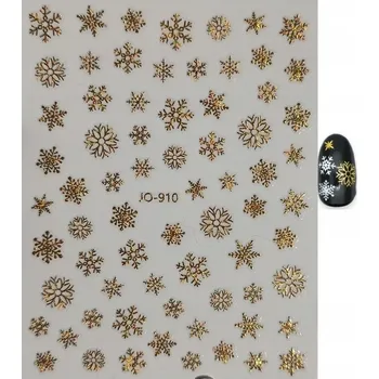 samolepka Samolepky na nehty 3D vánoční Sněhové Vločky E216