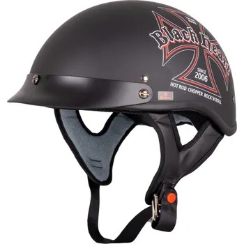 Helma na motorku W-TEC Black Heart Moto přilba V531 Iron Cross černá - S (55-56)