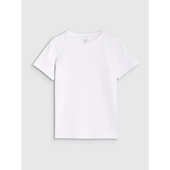 Chlapecké tričko 4F dětské tričko bílé bavlna velikost 140