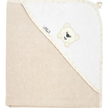 Bocioland Béžová osuška s kapucí 100 x 100 cm - Ručník pro miminko