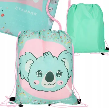 Školní sáček KOALA Dívčí sáček na boty do TV, školní vak na rameno 32x38cm