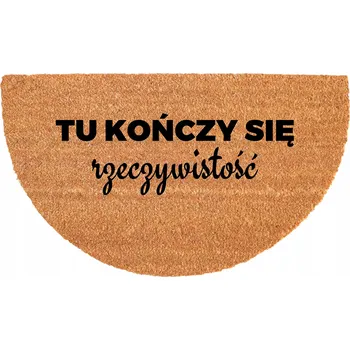 PŮLKRUHOVÁ KOKOSOVÁ ROHOŽKA 40X70CM PROTI SKLUZU, ODOLNÁ A EKOLOGICKÁ