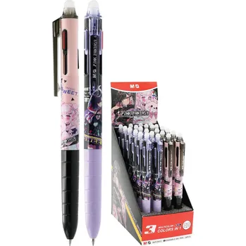 Roller gélový /gumovací /3-barevný M&G Pink Fantasy 0,5 mm (2 dizajny)