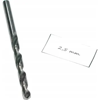 Vrták Vrták spirálový válcový 2,50 mm. DIN338 HSS. Pro kov, dřevo a plast.