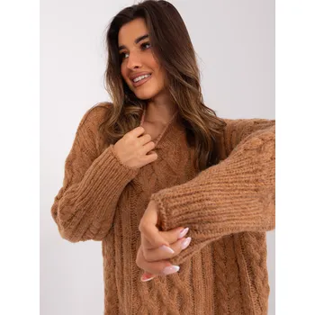 Dámský svetr Propojka AT SW 2363 2.11P velbloud jedna velikost