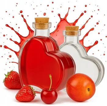 Obraz Butelka SERCE 250 ml Szklane Butelki na Svatba Dárek Likéry víno, džus
