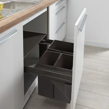 Odpadkový koš WESCO® Pullboy Soft Comfort 360 K/600-3, Systém sběru odpadu, antracit