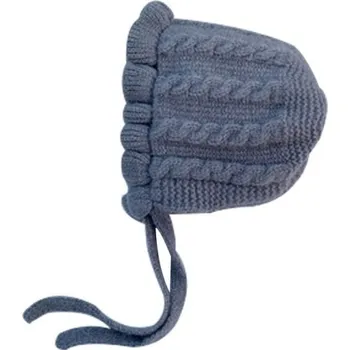 Pokrývka hlavy Dětská čepice s volánkem šedá