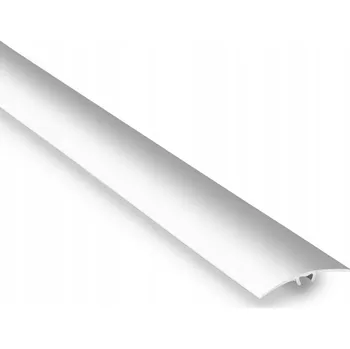 soklová lišta Prahová ochranná lišta 30mm 93cm stříbrná 5v1 spojovací profil s lepidlem (nacvakávací)