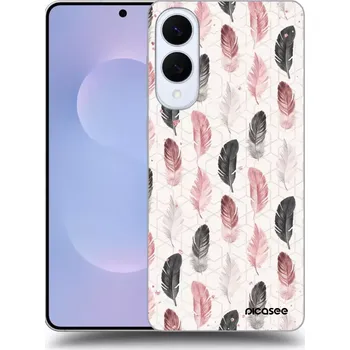Pouzdro na mobilní telefon Picasee silikonový černý obal pro Samsung Galaxy S25 Edge 5G - Pírka 2