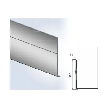 Stavební profil Al ochranný profil ELEGANCE pro padací prahy ELLEN MATIC (elox černý / délka: 1030 mm / 1ks)