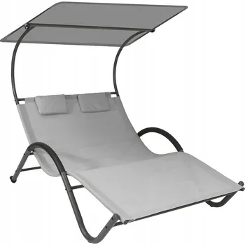 Zahradní lehátko Kovové lehátko šedé Timeless Tools