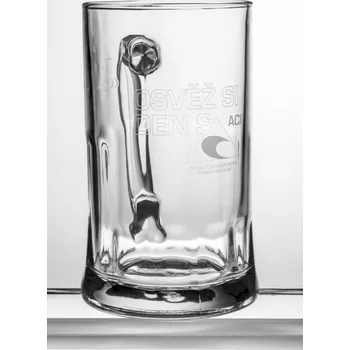Sklenice Skleněný půllitr s logem ACI, objem 0,5 L