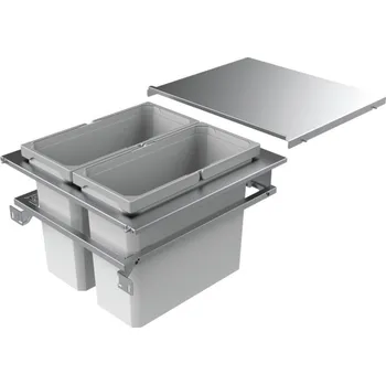 Odpadkový koš Cox Cast® 500-2, Systém sběru odpadu, světle šedá, H 360 mm