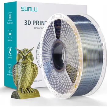 Filament Sunlu PLA+ Silk Dual Černá Zlatá Černo-Zlatá 1kg