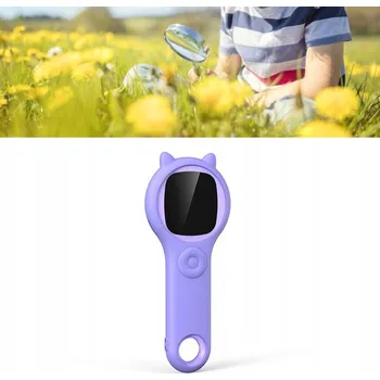 Mikroskop Ruční mikroskop pro studenty, 2" displej, 500x zvětšení, přenosný, vědecký, 5X lupa