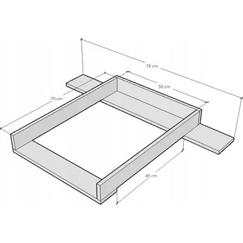 Přebalovací podložka Přebalovací podložka tvrdá maluchove 78 x 70 cm bílá