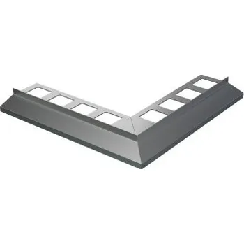 Stavební profil AC BP4 vnější 90° růžek k balk. liště, hliník komaxit šedá, v: 10 mm,1ks, 25x25cm,RAL7001M