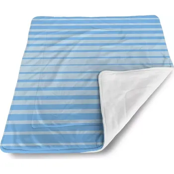 deka Sablio Dětská deka pro miminko Světle modré pruhy - 80x100 cm