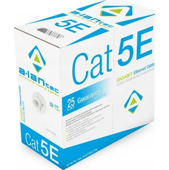 Síťový kabel ALANTEC Kabel FTP kroucená dvojlinka kat. 5e DRÁT šedý 305 m