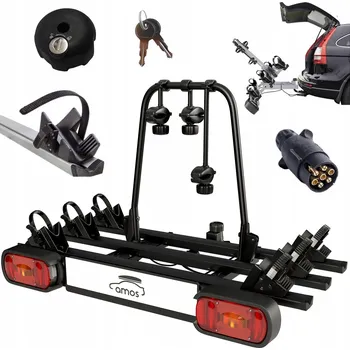 Nosič kol Nosič kol, nosič na háky AMOS GIRO 3 pro 3 jízdní kola - 7 PIN ČERNÁ