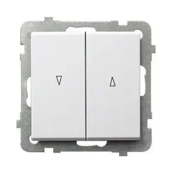 vypínač Podomítkový spínač žaluzií Ospel Sonata bílý dvojitý