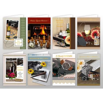 Delta Graphix Přání k svátku s obálkou, zlacené, pro muže