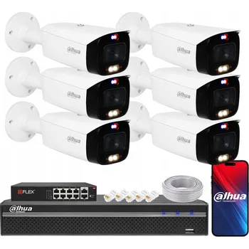 IP kamera Monitorovací sada DAHUA - 6 IP kamer 8Mpx IPC-HFW3849T1-AS-PV-S5 TiOC PoE