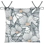 Podsedák na židli EUGENIE bílá/modrá 38x38x4 cm France