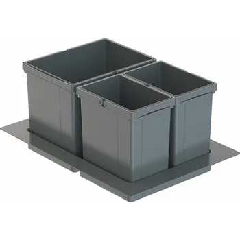 Odpadkový koš WESCO® Pullboy Versa 265 K/600-3, Systém sběru odpadu, orion grey, H 265 mm