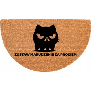 Rohožka KOKOSOVÁ ROHOŽKA PŮLKRUHOVÁ 40X70CM ODOLNÁ EKOLOGICKÁ PROTISKLUZOVÁ