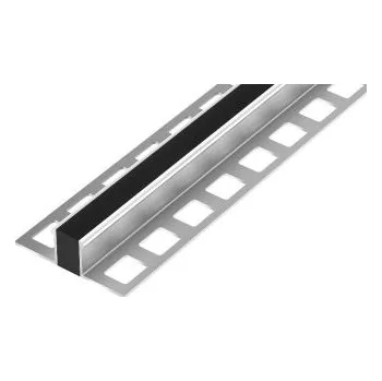 Stavební profil ACARA PRAHA s.r.o. AC DL8 dilatační lišta, hliník+EPDM guma černá, v: 2 mm, š: 10 mm, d: 2,5 m