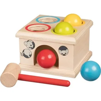 Dřevěná hračka Goki Zatloukačka Chyť myšku Fidu