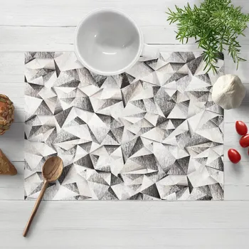 prostírání Dekorační prostírání na stůl Porto PRT-008 Šedo-béžové krystaly 30x40 cm