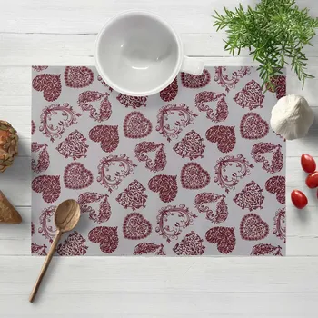 prostírání Dekorační prostírání na stůl PML-095 Vínová srdce na šedém 30x40 cm