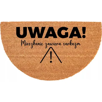 Rohožka KOKOSOVÁ ROHOŽKA PŮLKRUHOVÁ 40X70CM ODOLNÁ EKOLOGICKÁ PROTISKLUZOVÁ