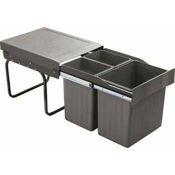 Odpadkový koš WESCO® Trio Bin, Systém sběru odpadu, antracit