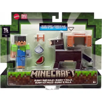 MATTEL MINECRAFT SADA FIGUREK SUNNY A MULA DELUXE