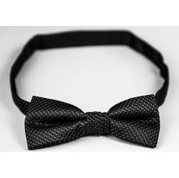 Motýlek pánský AMJ černý - stříbrný vzor MP026