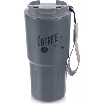 Termohrnek ocelový, nepropustný na teplé i studené nápoje, do auta, 670 ml