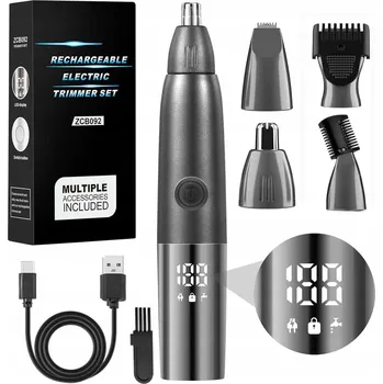 Strojek na vlasy ZASTŘIHOVAČ HOLICÍ STROJEK NA NOS UŠÍ HOLENÍ VOUSŮ VLASŮ VOUSŮ 4v1 SILNÝ 600 mAh