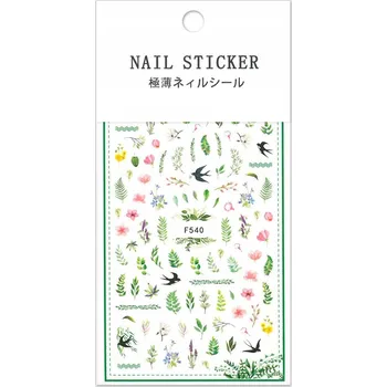Samolepky na nehty Samolepící květiny Rostliny