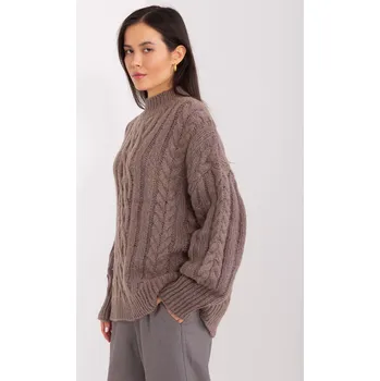 Dámský svetr Propojka AT SW 2363 2.11P hnědá jedna velikost