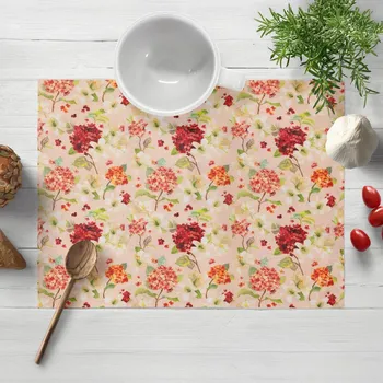 prostírání Dekorační prostírání na stůl PML-091 Hortenzie a lilie na růžovém 30x40 cm