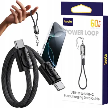 Datový kabel Kabel Boste USB typ C - USB typ C 0,2 m černý