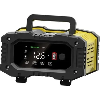 Herní konzole Plně automatická nabíječka autobaterií 12V 24V 10A 5A Pulzní oprava AGM Gelové Mokré baterie Inteligentní 7segmentový LED displej