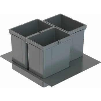 Odpadkový koš WESCO® Pullboy Versa 265 K/500-3, Systém sběru odpadu, orion grey, H 265 mm